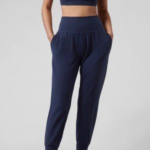 Navy blue Athleta Salutation Joggers for my Tall Girls!
